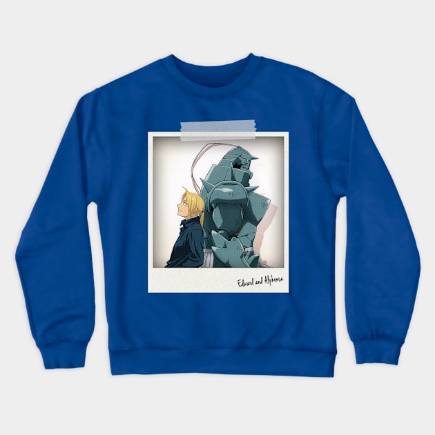 Edward and Aplhonse Elric FullMetal Alchemist Crewneck Sweatshirt by SirTeealot